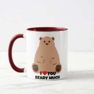 Caneca Eu te amo, Beary Much Dia de os namorados