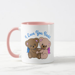 Caneca Eu Te Amo De Volta Ursos De Pelúcia Abraçando