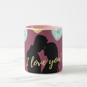 Caneca Eu Te Amo Dia de os namorados Casal Corações Doces