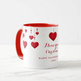 Caneca Eu Te Amo Dia de os namorados Personalizado De Cor