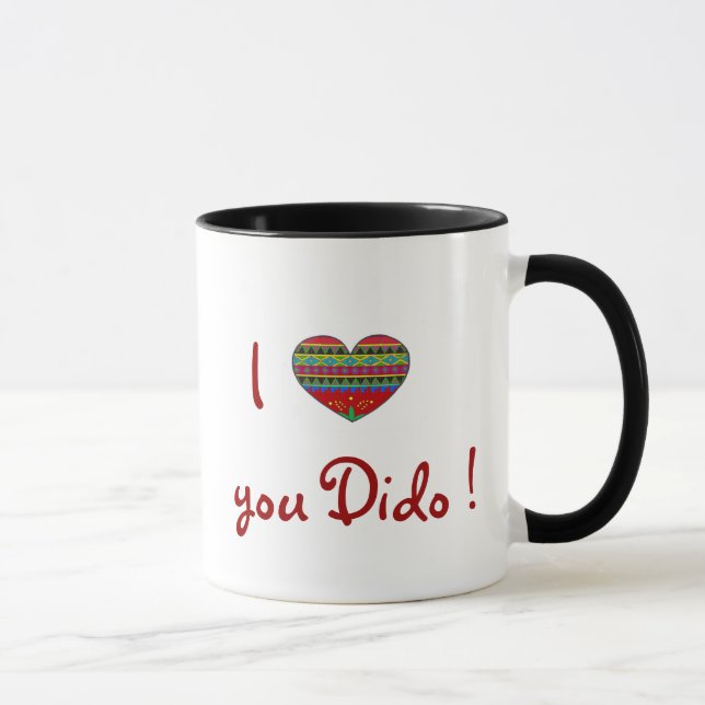 Caneca Eu te amo Dido com todo o meu coração (Direita)