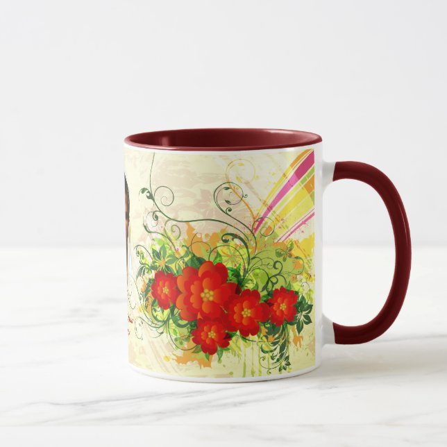 Caneca Eu Te Amo Jesus / Abstrato Art 42A Mug (Direita)