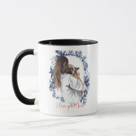 Caneca "Eu te amo mãe!" Mãe e Cachorro