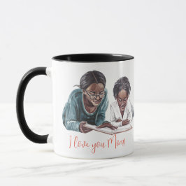 Caneca "Eu te amo mãe!" Mãe e Filho