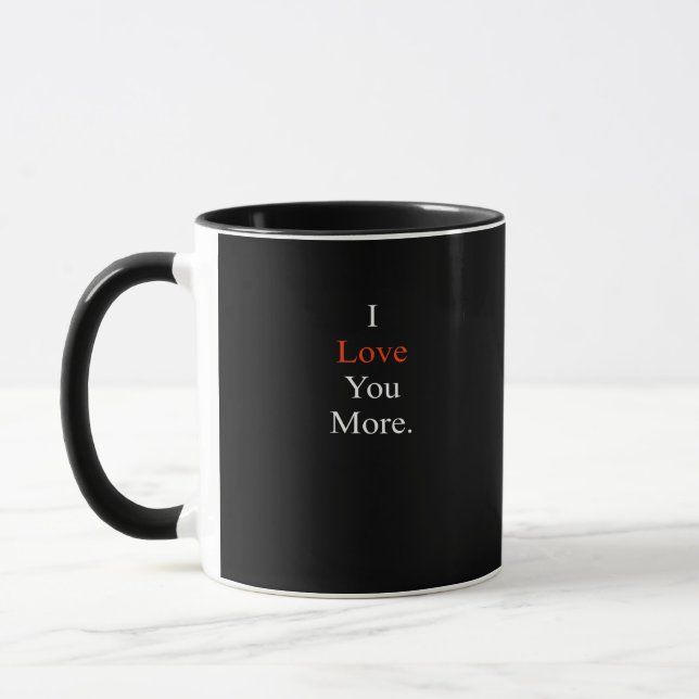 Caneca Eu Te Amo Mais Design Minimalista  (Esquerda)