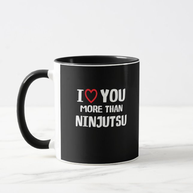 Caneca Eu Te Amo Mais Do Que Ninjutsu Presente Divertido  (Esquerda)