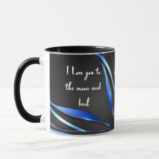 Caneca Eu te amo na lua e de volta