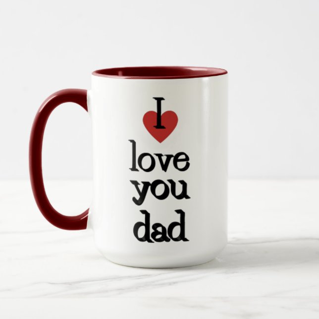 Caneca Eu te amo pai Mug |café | oferta (Esquerda)