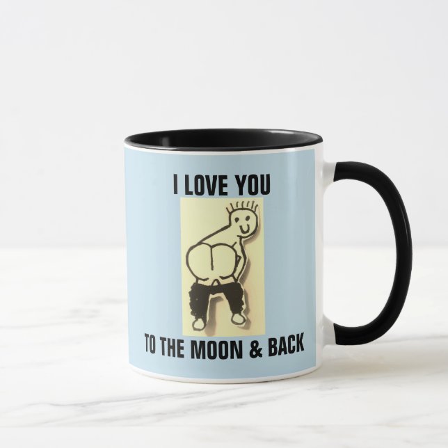 CANECA EU TE AMO PARA A LUA E BUMBUM DE CAFÉ DE CAFÉ (Direita)