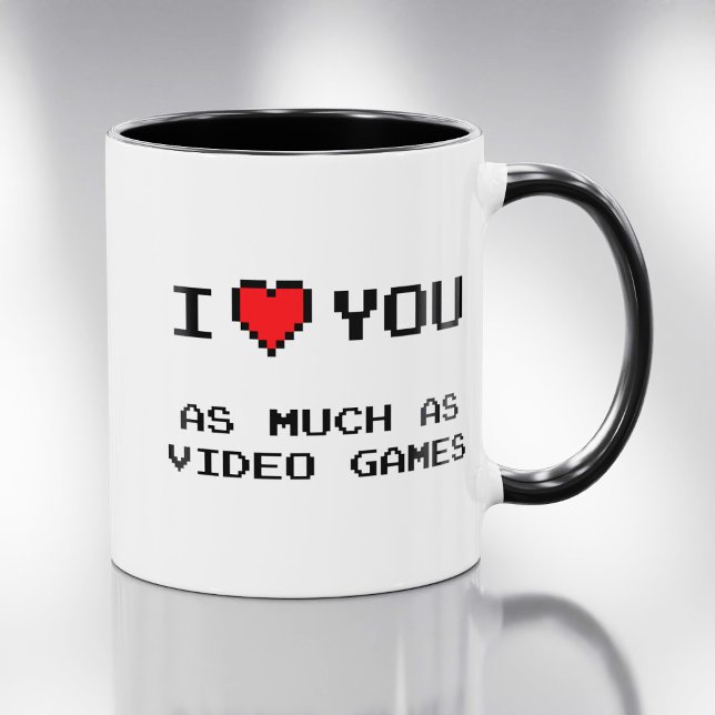 Caneca Eu Te Amo Tanto Quanto Videos games | Jogos Engraç (Criador carregado)