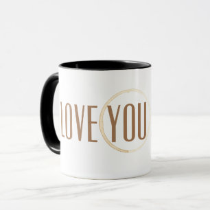 Caneca Eu te amo um Latte com anel de café