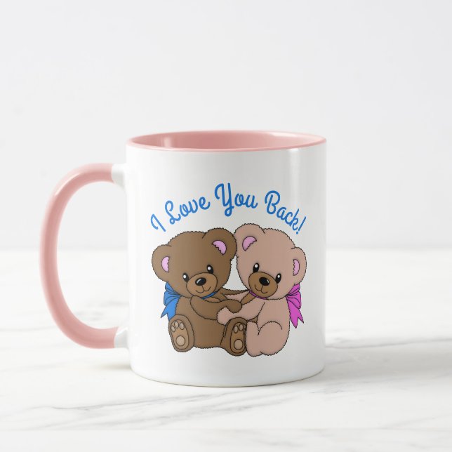 Caneca Eu Te Amo Ursos De Teddy Abraçando (Esquerda)