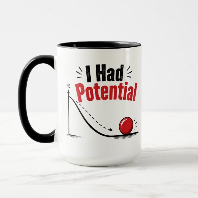 Caneca Eu Tinha Humor de Física Potencial (Esquerda)
