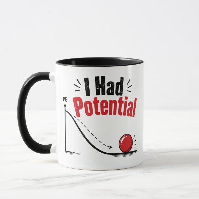 Caneca Eu Tinha Humor de Física Potencial (Esquerda)