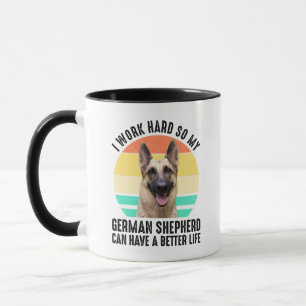 Caneca Eu Trabalho Duro Assim Meu German shepherd