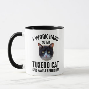 Caneca Eu Trabalho Duro Para Que Meu Gato Tuxedo Tenha Um