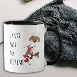 Caneca Eu Tricô Passado Meu Horário de Dormir Amantes de 