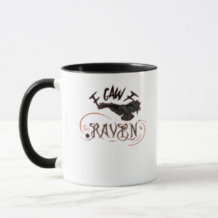 Caneca Eu Vi o Corvo Arte Gótica Horror Clássico Retro