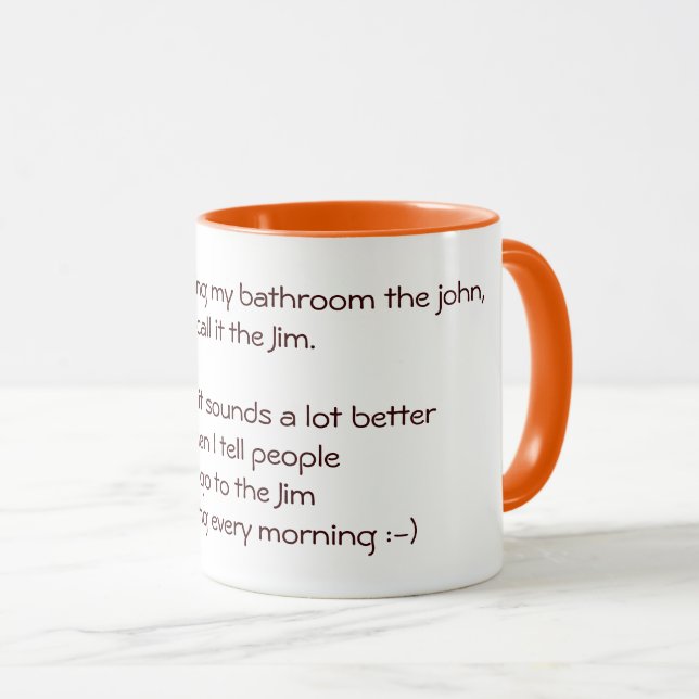 Caneca Eu vou para Jim Funny Quote Piada Tea Coffee Mug (Frente Esquerda)