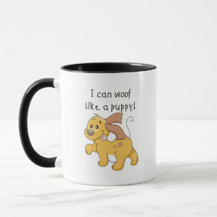 Caneca Eu Woof gosto do camiseta e dos presentes de um