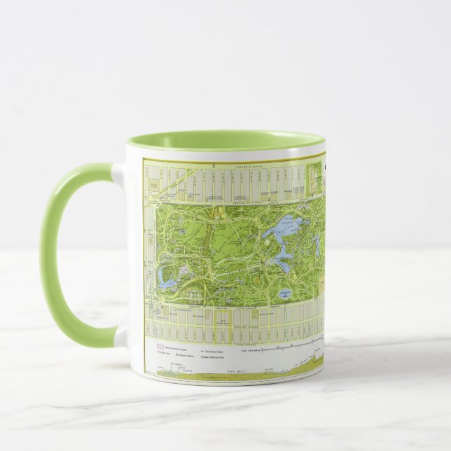 Caneca EUA: 1994/1994 Manhattan - mapa do PARK CENTRAL (Esquerda)