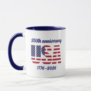 Caneca EUA 250º Aniversário Semiquincentenário 1776–2026
