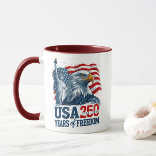 Caneca EUA 250 Semiquincentenário da América Liberdade &