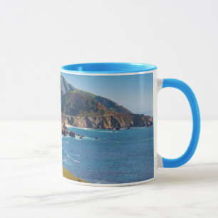Caneca EUA, Califórnia. Panorama de Big Sur com Bixby