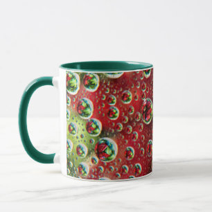 Caneca EUA, Colorado, Lafayette. Bolhas de água no vidro
