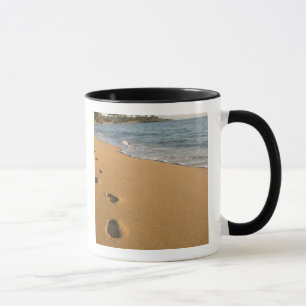 Caneca EUA, Havaí, Kauai, Kapa'a, frente para a praia. RF