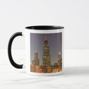 Caneca EUA, Illinois, Chicago: Skyline City / Noite