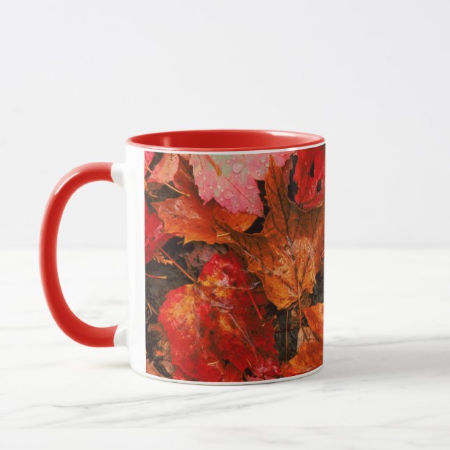Caneca EUA, Maine. Folhas de bordo de outono (Esquerda)