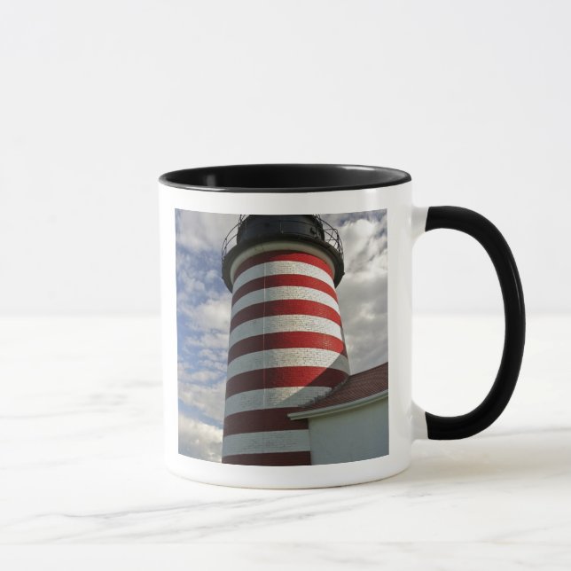 Caneca EUA, Maine, Lubec. Farol West Quoddy Head (Direita)