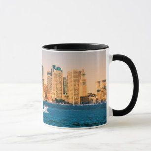 Caneca EUA, Massachusetts. Panorama da Orla de Boston