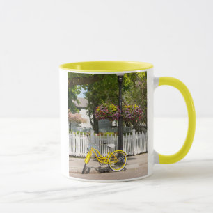 Caneca EUA, Michigan, Ilha Mackinac. Bicicleta Amarela