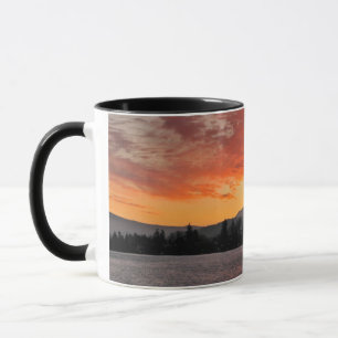 Caneca EUA, Oregon. Blue Lake e Mt Hood ao nascer do sol