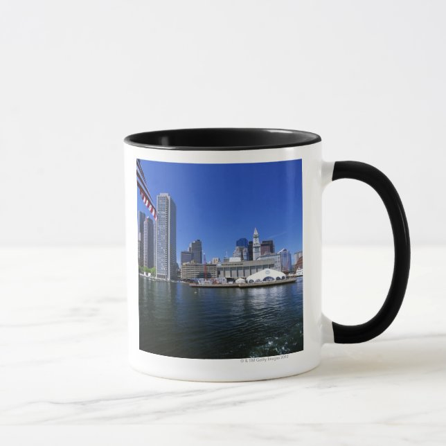 Caneca EUA, skyline de Massachusetts, de Boston e (Direita)