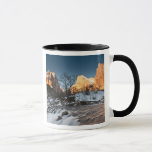 Caneca EUA, Utah, Zion National Park. Nascer do sol das m