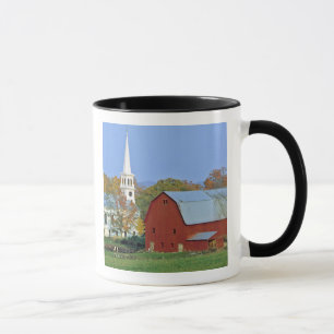 Caneca EUA, Vermont, Peacham. Um celeiro e um branco