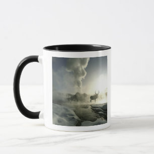 Caneca EUA, Wyoming, Parque Nacional Yellowstone. Sol