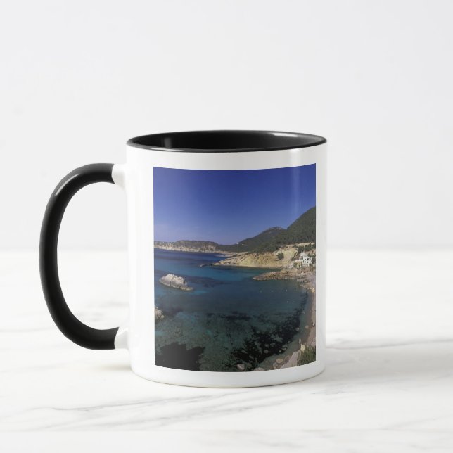 Caneca Europa, Espanha, Ilhas Baleares, Ibiza, Cala de (Esquerda)