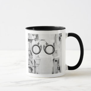 Caneca Europa, Espanha, Maiorca. Placa de loja de óculos,