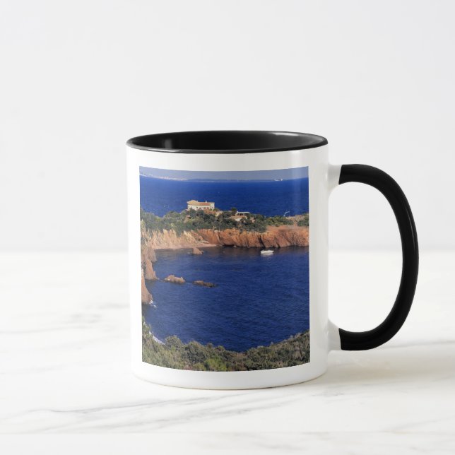 Caneca Europa, França, Theoule-sur-Mer. Um telhado de azu (Direita)