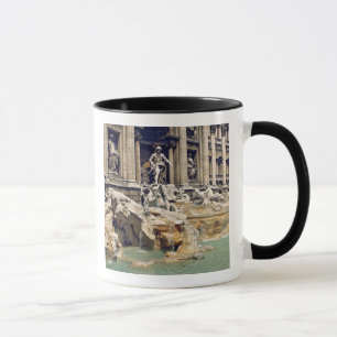 Caneca Europa, Itália, Roma. Moedas espalham-se no fundo 