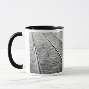 Caneca Europa, Suíça, Berna. Trilhos de bonde, 2