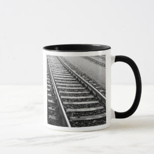 Caneca Europa, Suíça, Zurique. Trilhos de trem