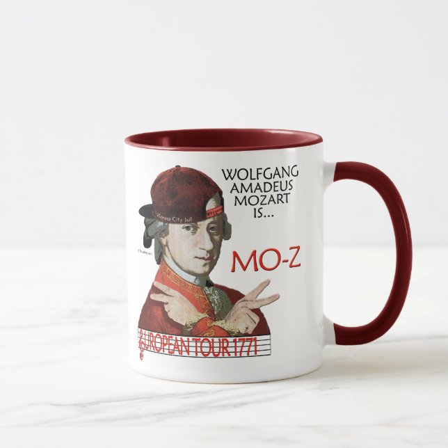 Caneca européia da excursão de Mozart "Mo-z" (Direita)
