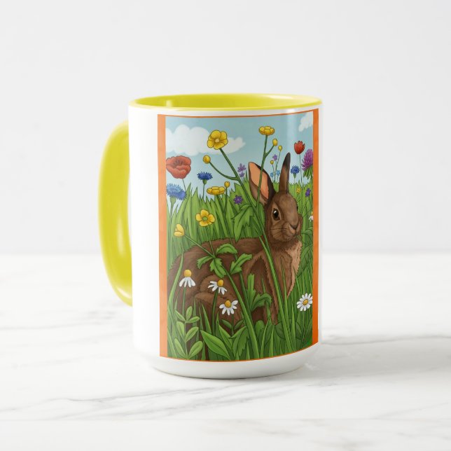 Caneca Every Bunny Loves Flowers (Frente Esquerda)