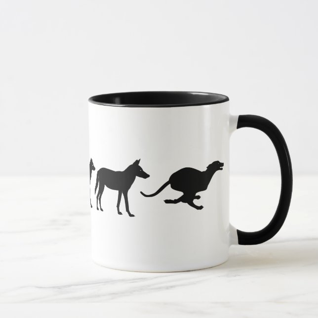 Caneca Evolução de Whippet (Direita)