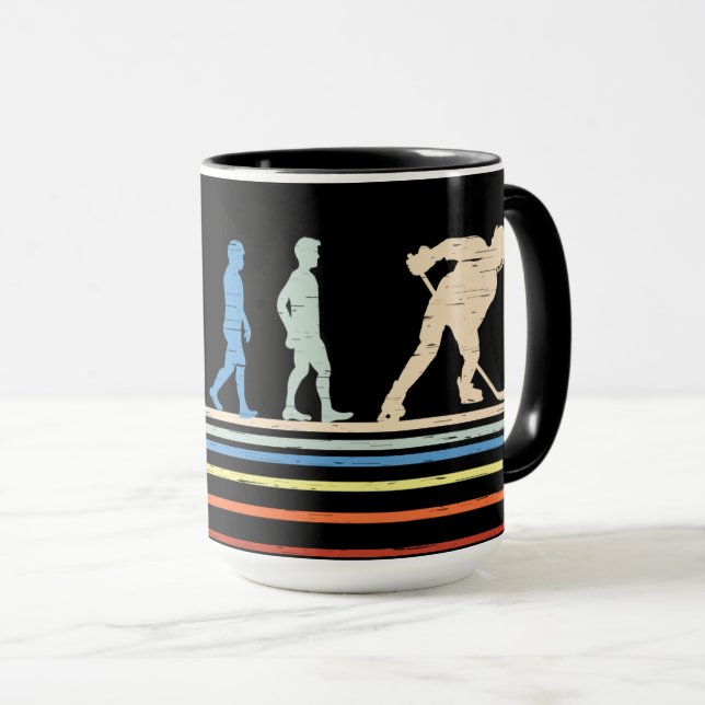 Caneca Evolução do Botão de Hóquei (Frente Esquerda)